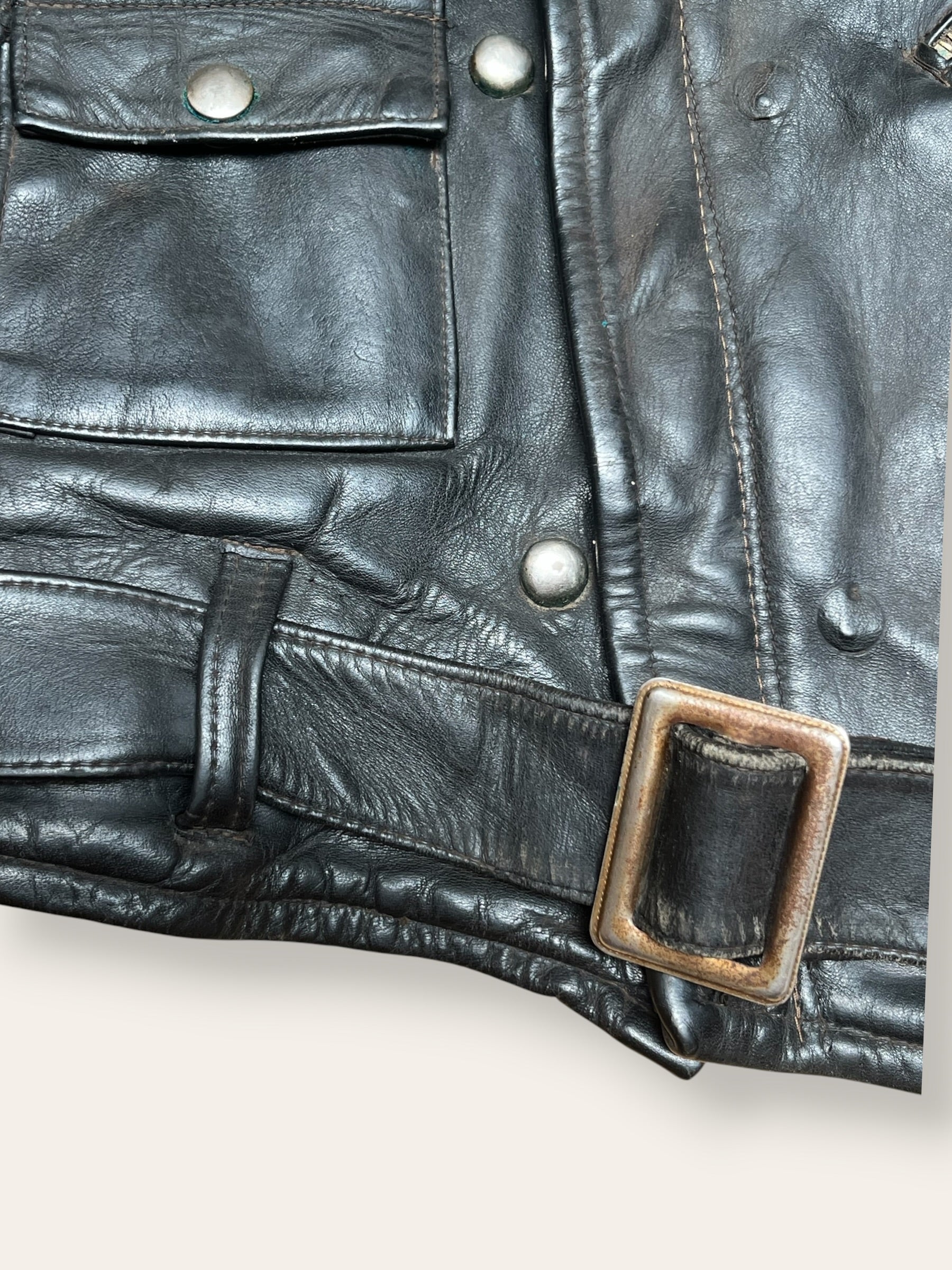 Vintage 1940s Atlas Cycle-Wear Leather Motorcycle Jacket | Rare Horsehide Biker Jacket