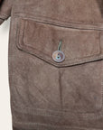 Vintage 1930s Suede Leather Cossack A-1 Chinstrap Jacket | Vintage Sport Coat Talon Zipper Side Buckles