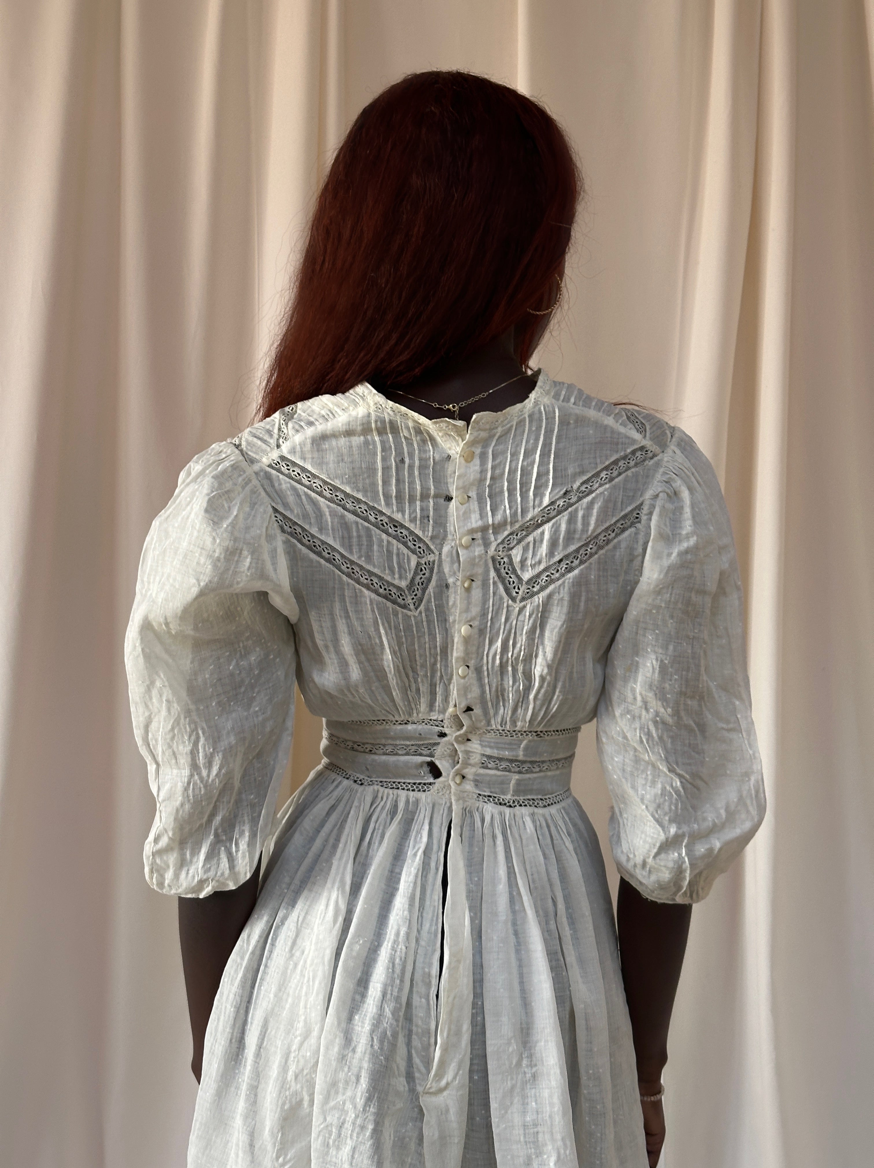 Vintage Edwardian Cotton Dress – Afterlife Boutique