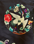 Vintage 1920’s Chinese Silk Jacket | Antique Hand Embroidery Crane Floral Motif Silk