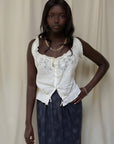 Antique 1900s Edwardian White Lace Inset Blouse | Antique Sheer Cotton Top Embroidered