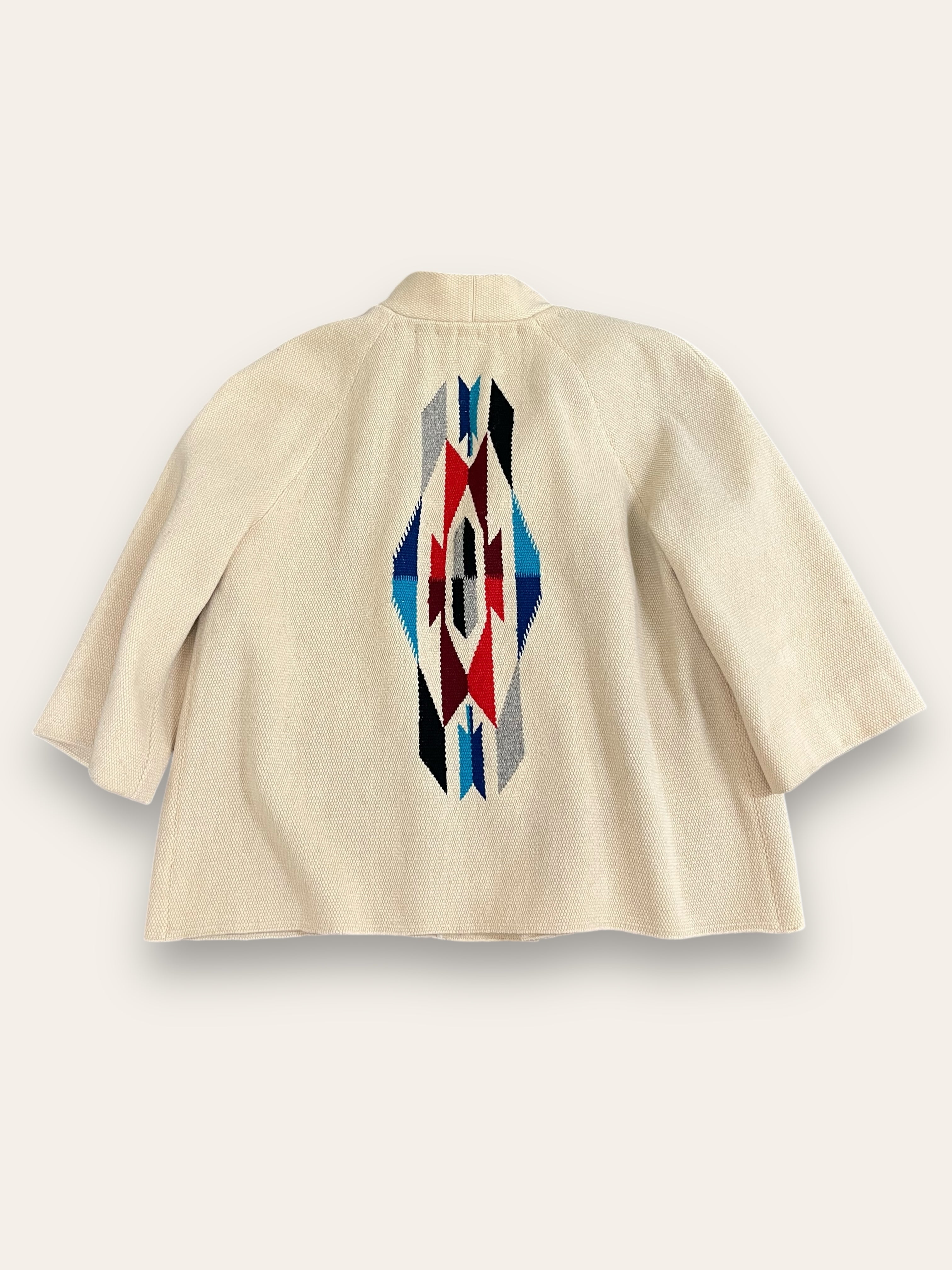 ジャケット・アウター WARP&WOOF 1930's CHIMAYO Sport Jacket Vintage 1930-40's Chimayo Blanket Sports Jacket Size M Beige