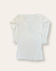Vintage 1940’s Penney’s Cotton Henley Shirt| Heritage Blank Antique White Shirt