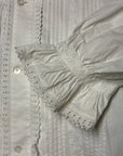 Vintage 1900’s Edwardian Cotton Peasant Sleeve Blouse | Antique Eyelet & Embroidery Top