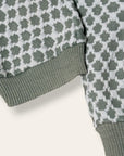 Vintage 1940’s Sage Jacquard Knit Cardigan