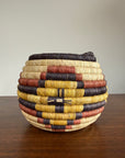 Vintage 1960s Hopi Coiled Pictorial Bowl Handmade Basket | Hopi Native American Basket