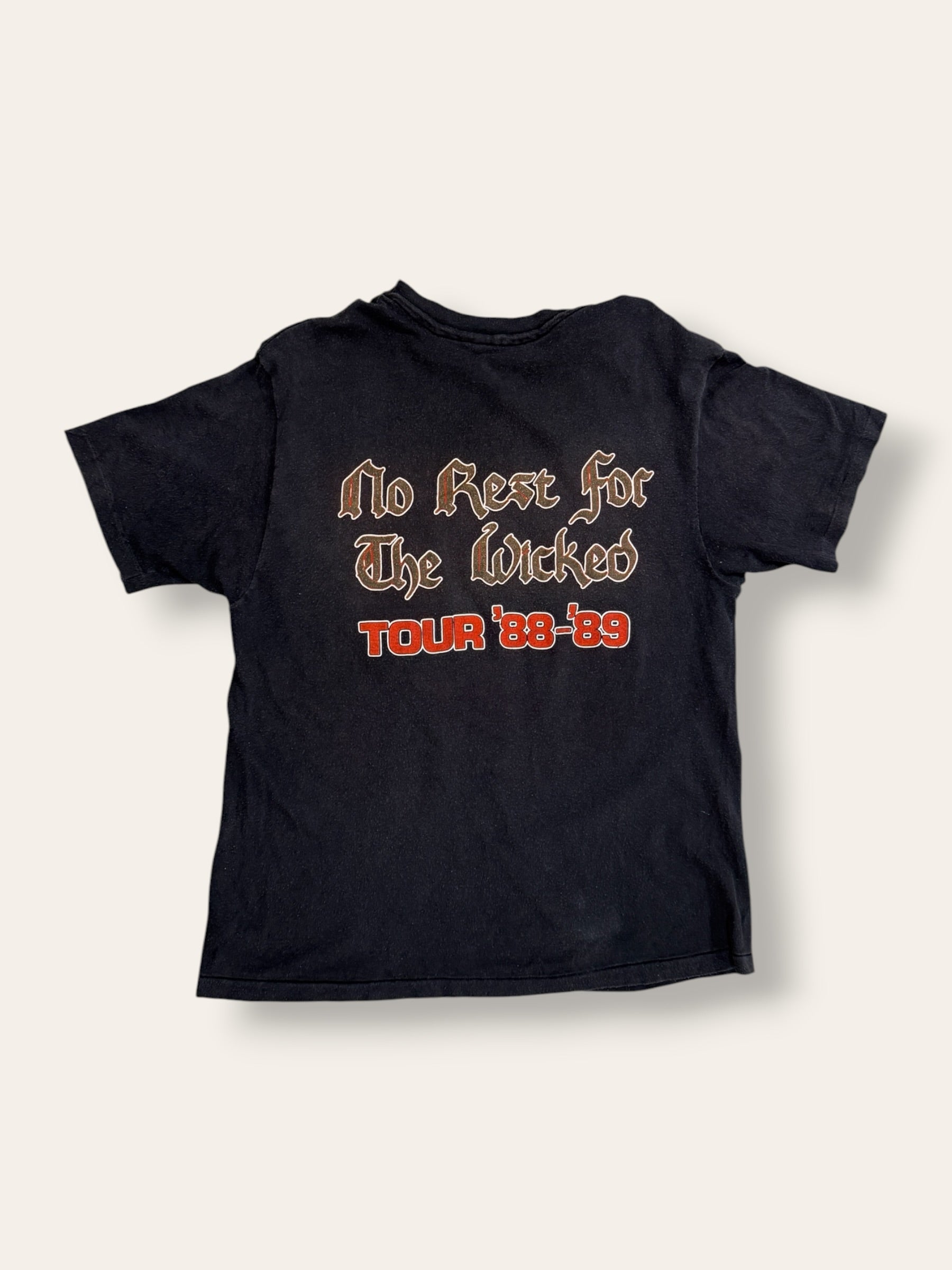 Vintage 1980s Ozzy Osbourne No Rest For The Wicked Tour T-Shirt |  1988-89 Ozzy Concert Tee