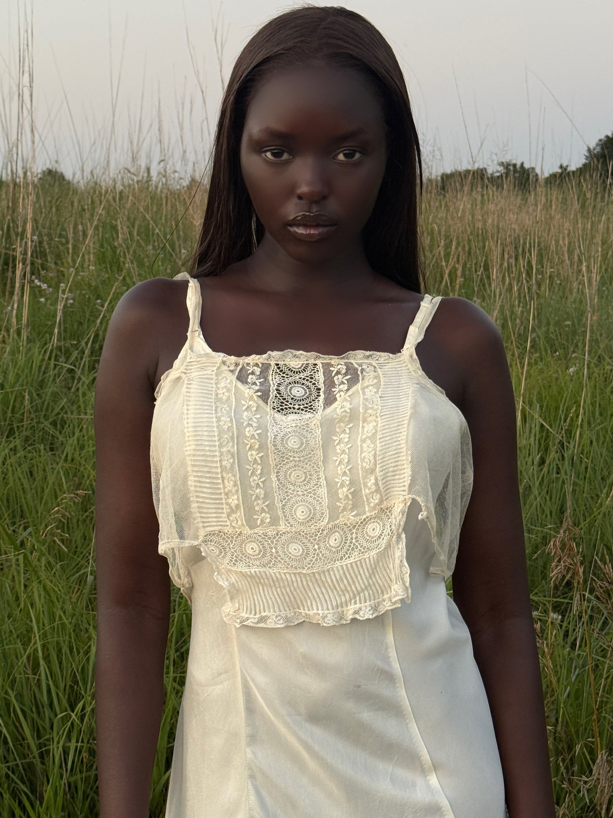 Vintage 1900s Edwardian Mesh Lace Bralette