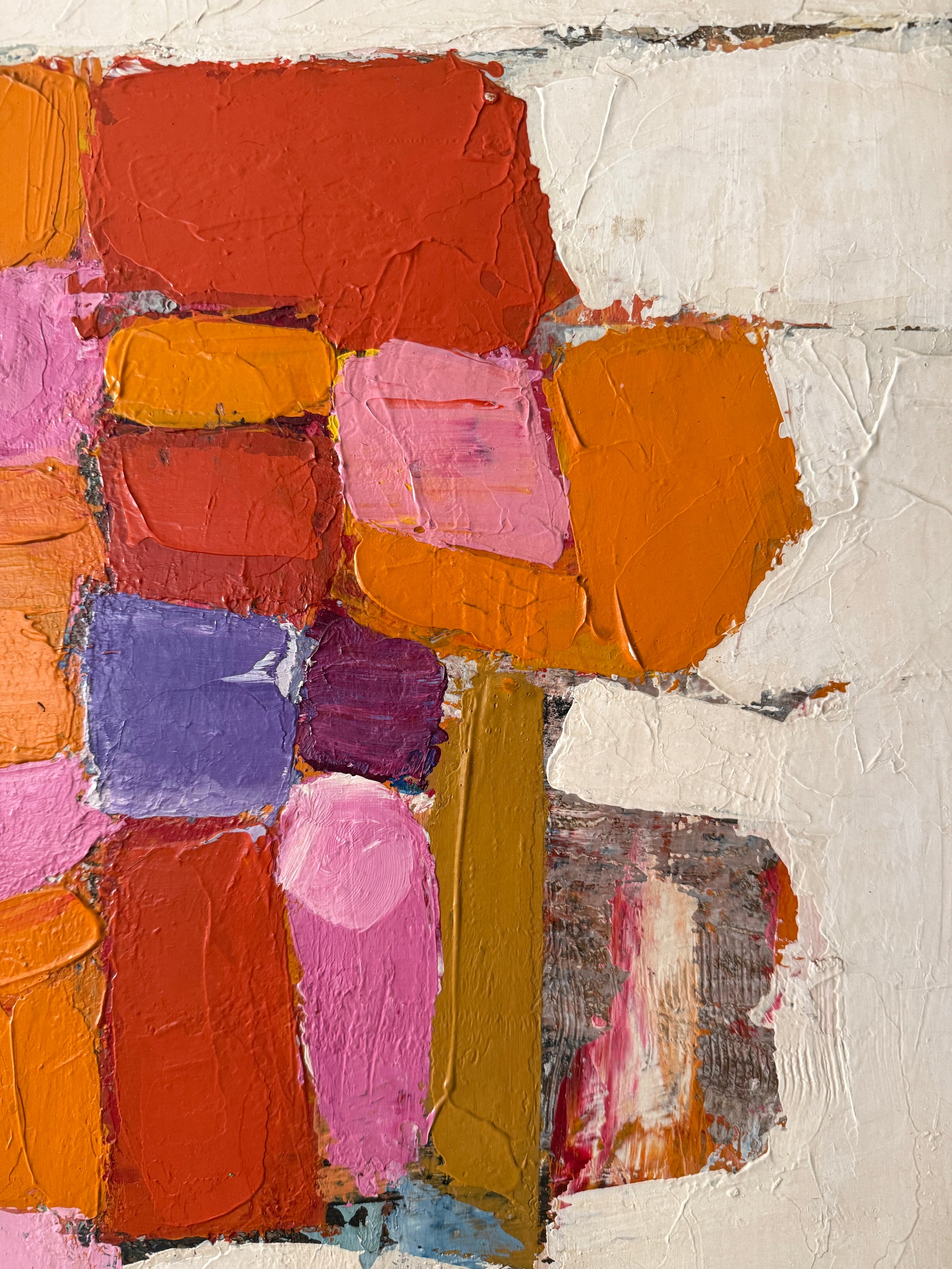 Vintage 1950s Bassett Mid-Century Modern Abstract Painting | Vintage MCM Painting