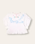 Vintage 1970s Airbrush Thermal Shirt| Handmade Folk Art Top