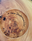 Vintage Signed Handcrafted Fir Burl Wood Bowl | Live Edge Natural Art Turned Vessel