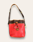 Vintage 1990’s Red Dooney & Bourke Bucket Leather Bag