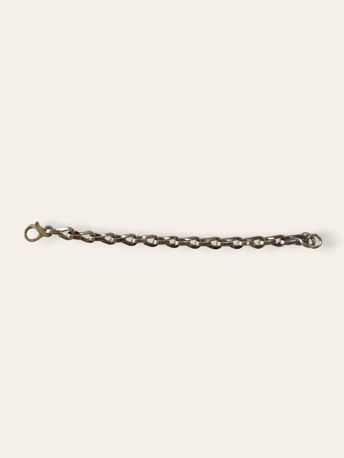 925 Sterling Silver Heavy Artisan Handmade Chain Link Bracelet
