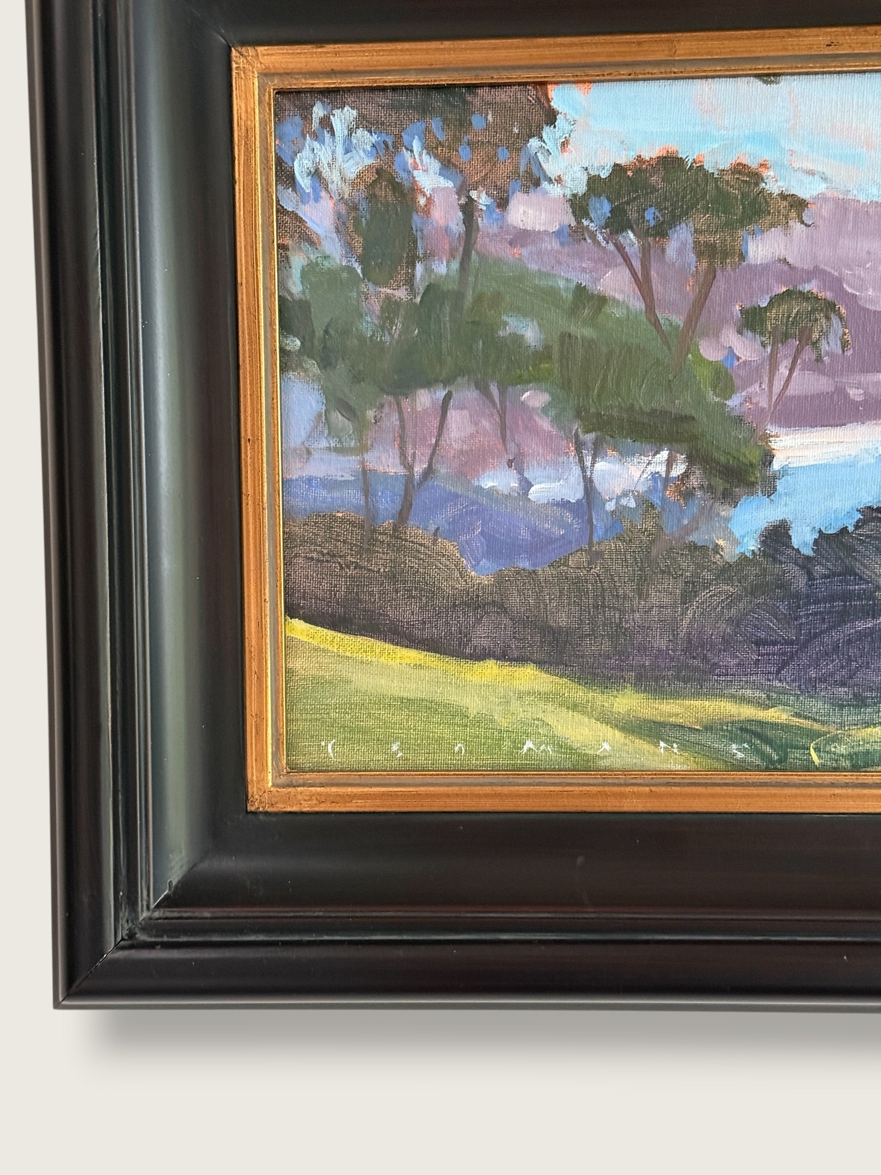 2000s Jeff Yeomans Original Oil Painting | Laguna Beach California Coastal Landscape Impressionist Art