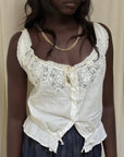 Antique 1900s Edwardian White Lace Inset Blouse | Antique Sheer Cotton Top Embroidered