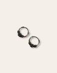925 Sterling Silver Rope Cluster Mini Endless Hoops | Silver Huggies Hoop Earrings Grunge
