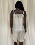 Vintage 1920’s Deadstock Cream Lace & Silk Step In Slip Dress