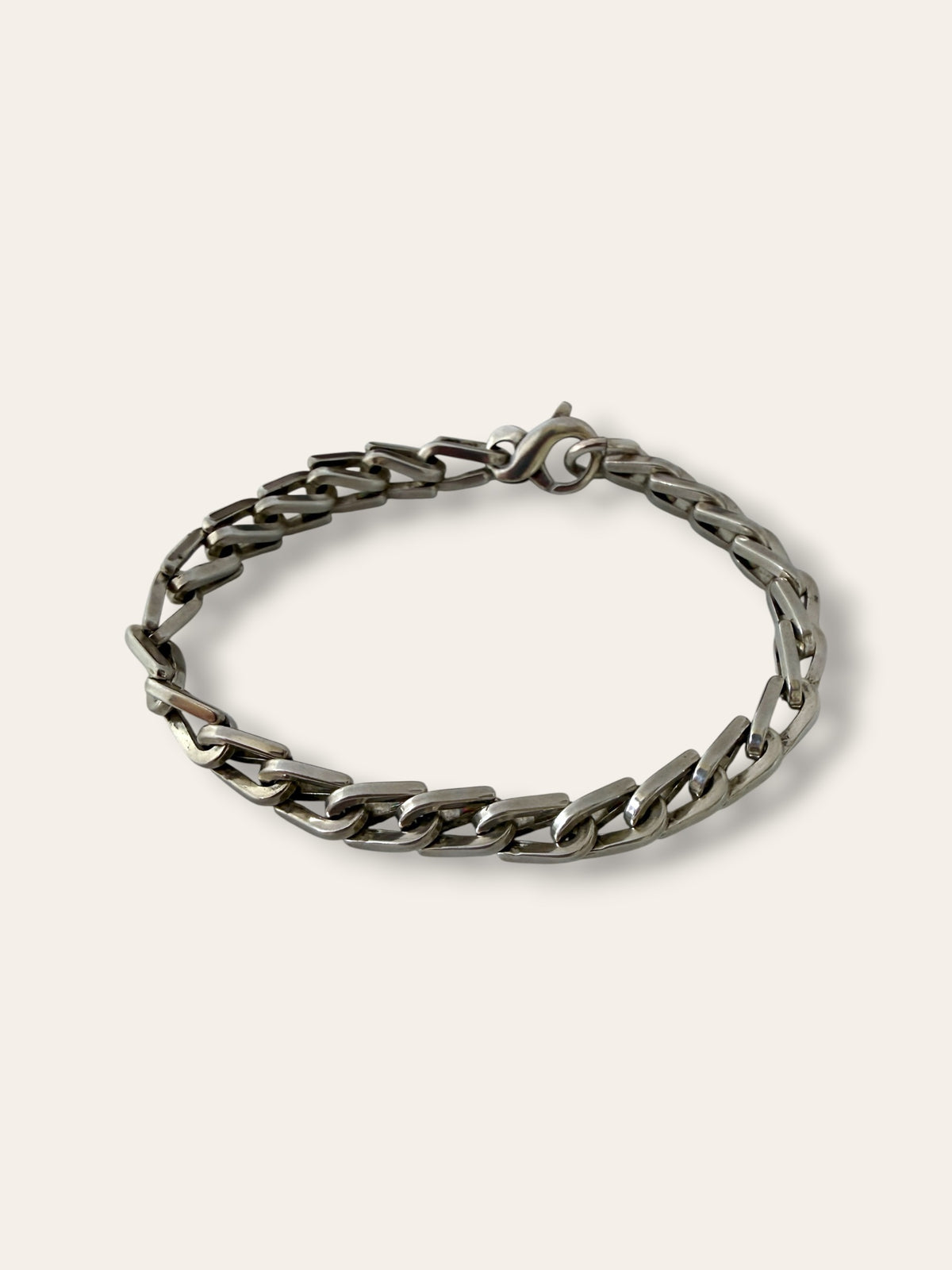 925 Sterling Silver Chunky Artisan Handmade Chain Link Bracelet