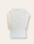 Vintage 1940’s Penney’s Cotton Henley Shirt| Heritage Blank Antique White Shirt