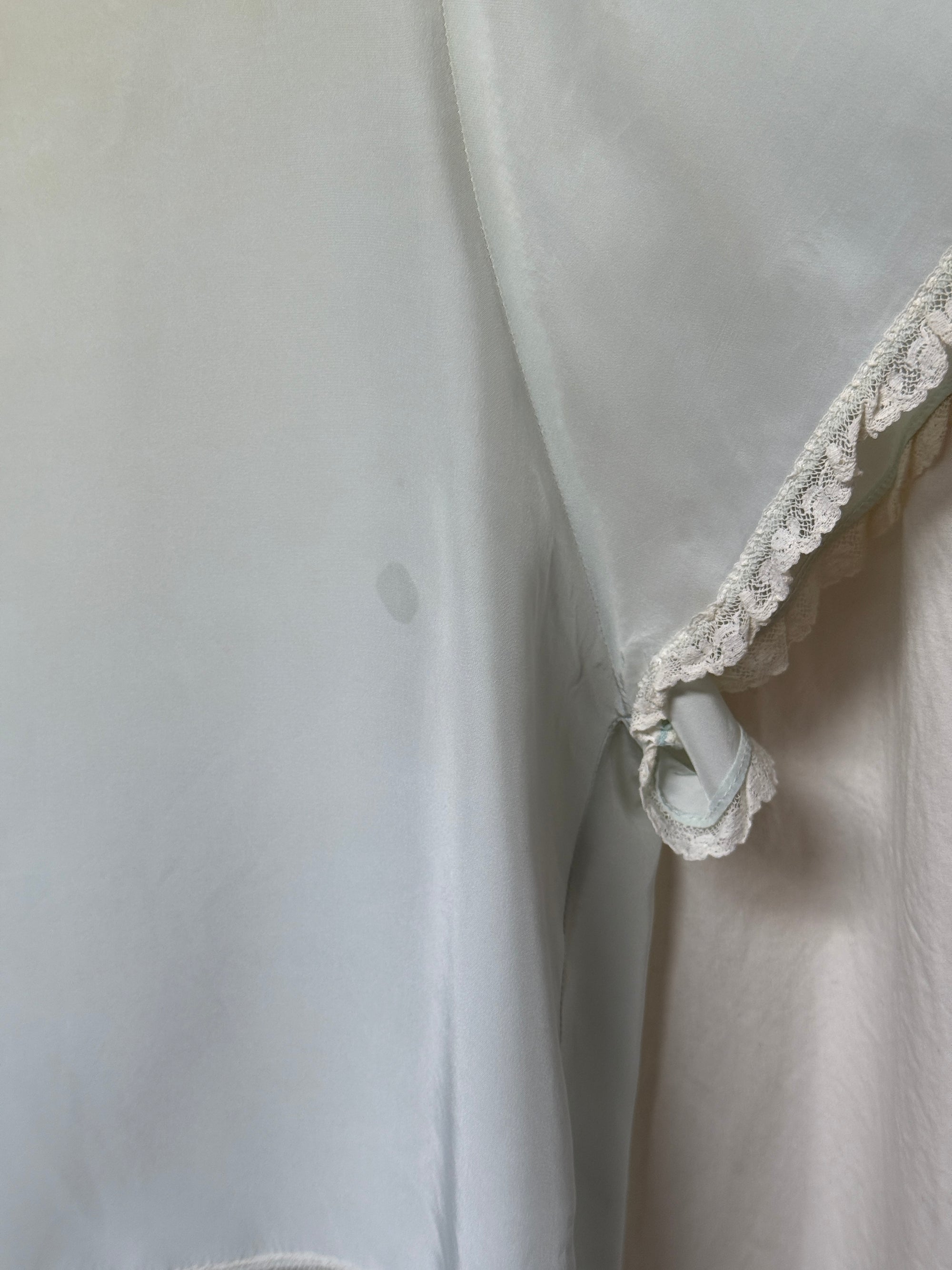 Vintage 1930s Silk-Rayon Butterfly Sleeve Bed Jacket | Silk Lingerie Layering Top