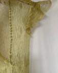 Vintage 1930’s Thrashed Lace Yellow Dress