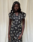 Vintage 1930’s Black & Creme Organza Eyelet Dress