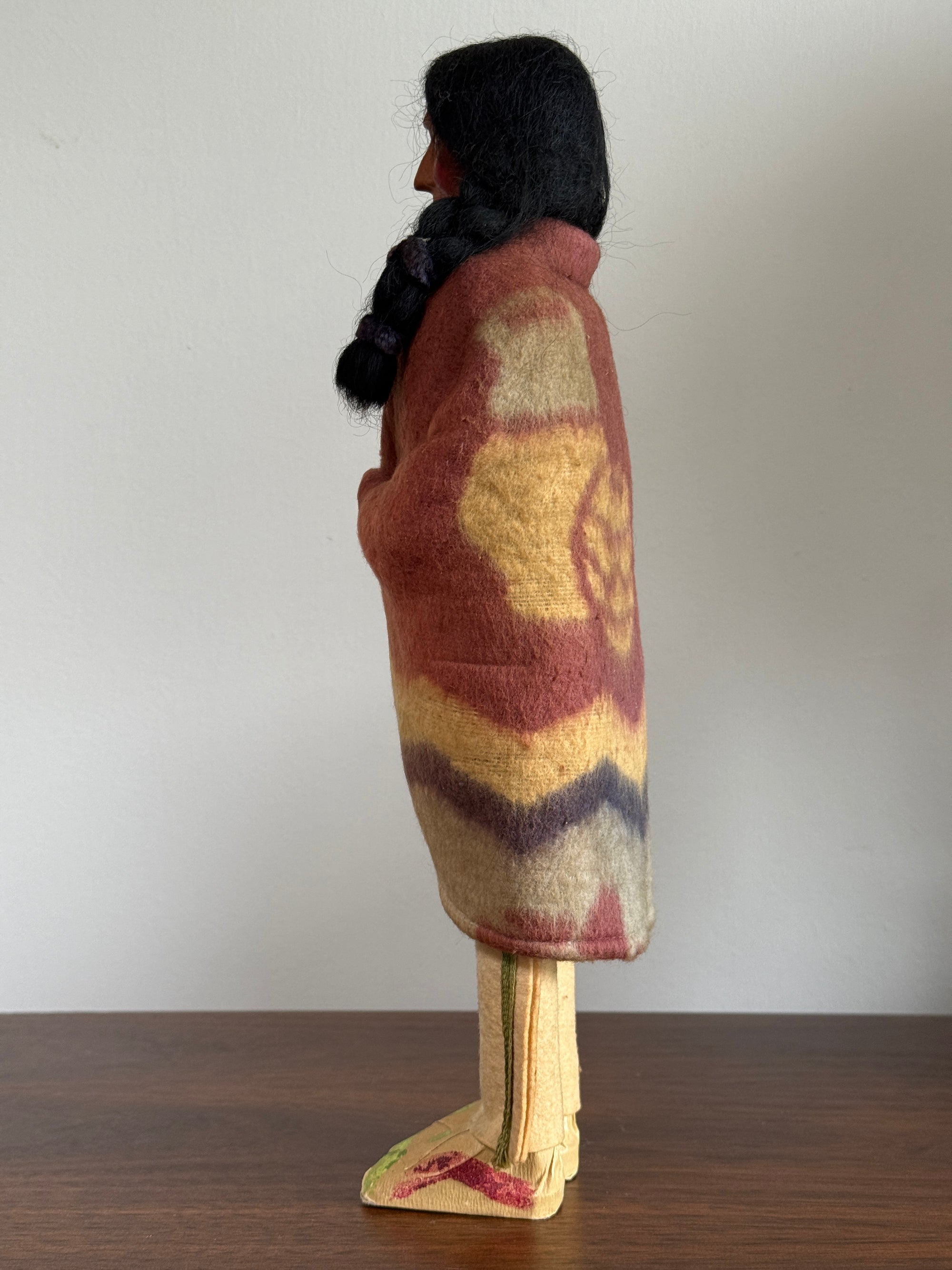 Vintage 1940s Skookum Native American Doll | Handcrafted Black Hills Souvenir Figure