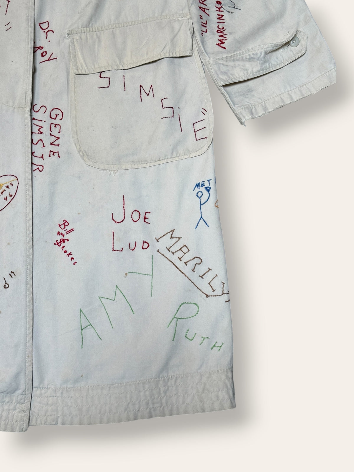Vintage 1940’s Embroidered Signature Autograph Jacket | Class Autograph Coat