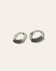 925 Sterling Silver Rope Twist Mini Endless Hoops | Silver Huggies hoop Earrings