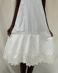 Vintage 1900’s Edwardian White Cotton Crochet Dress | Antique Embroidered Tea Dress