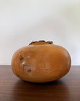 Vintage Signed Hand Turned Elm Fork Turquoise Inlay Burl Wood Bowl | Live Edge Natural Art Turned Vessel