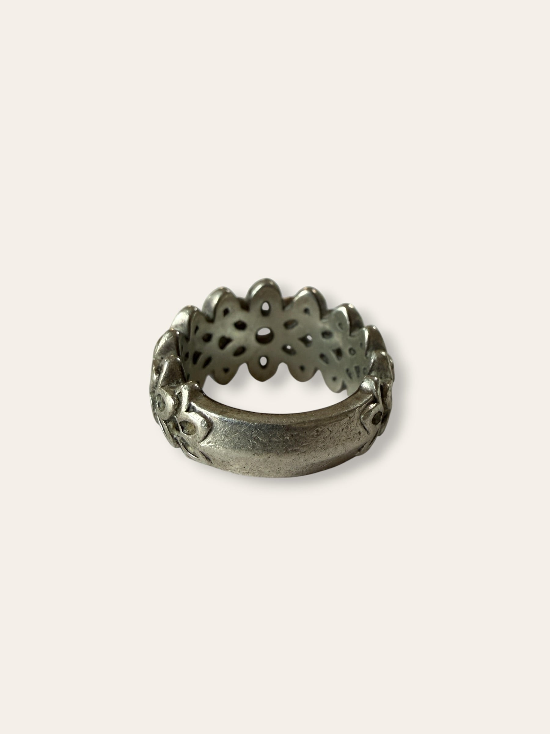Good Art HLYWD 925 Sterling Silver Frida Ring | Sterling Silver Statement Band Ring Size 10