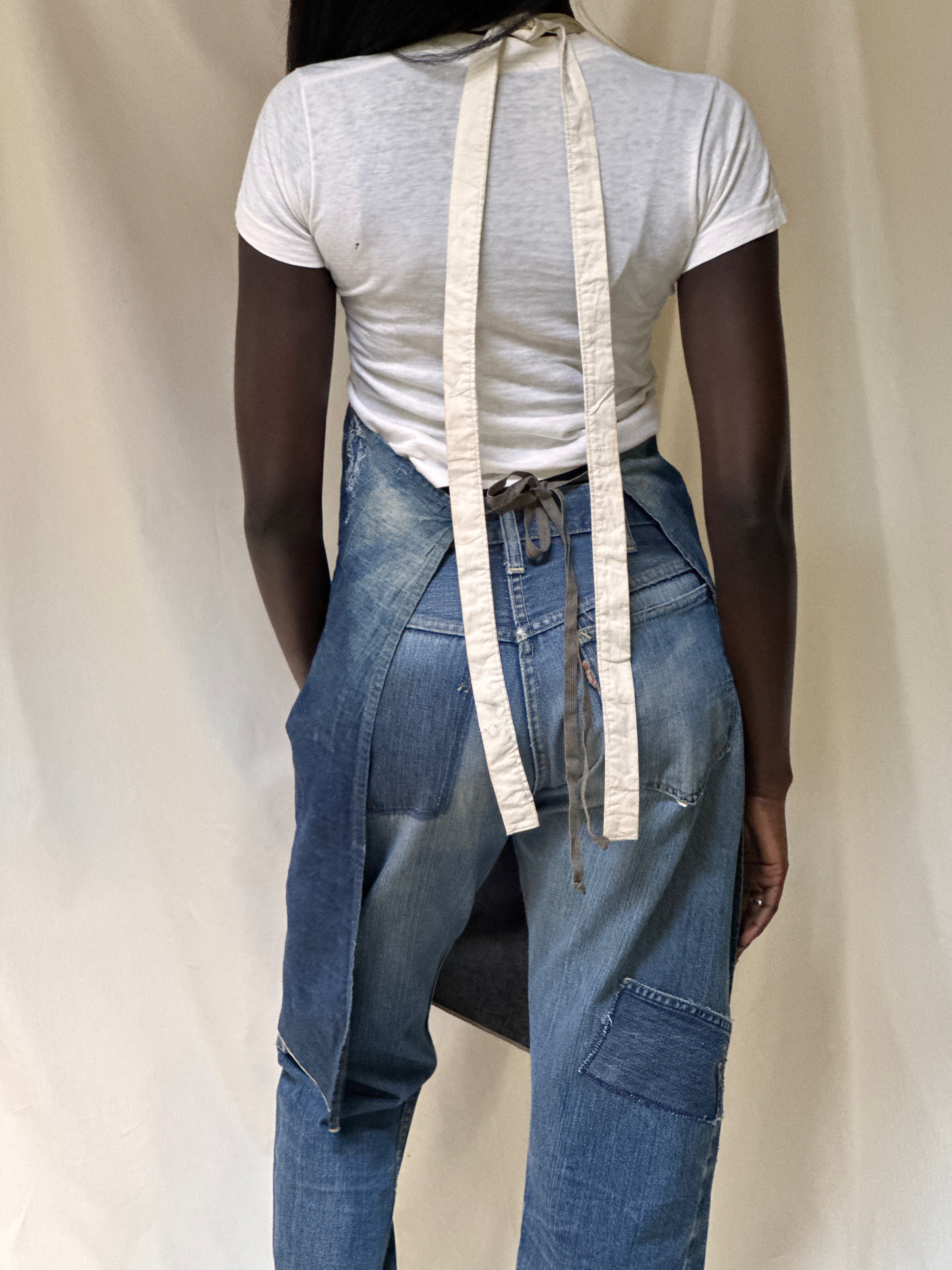 Vintage 1940's Indigo Denim Work Apron – Afterlife Boutique