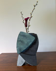 Vintage Studio Pottery Ikebana Vase | Modernist Sculptural Ceramic Vessel | Abstract Ikebana Flower Arrangement Art