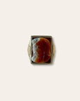 Vintage 1940’s Roman Soldier Cameo 10k Two Tone Gold Ring Size 7.75