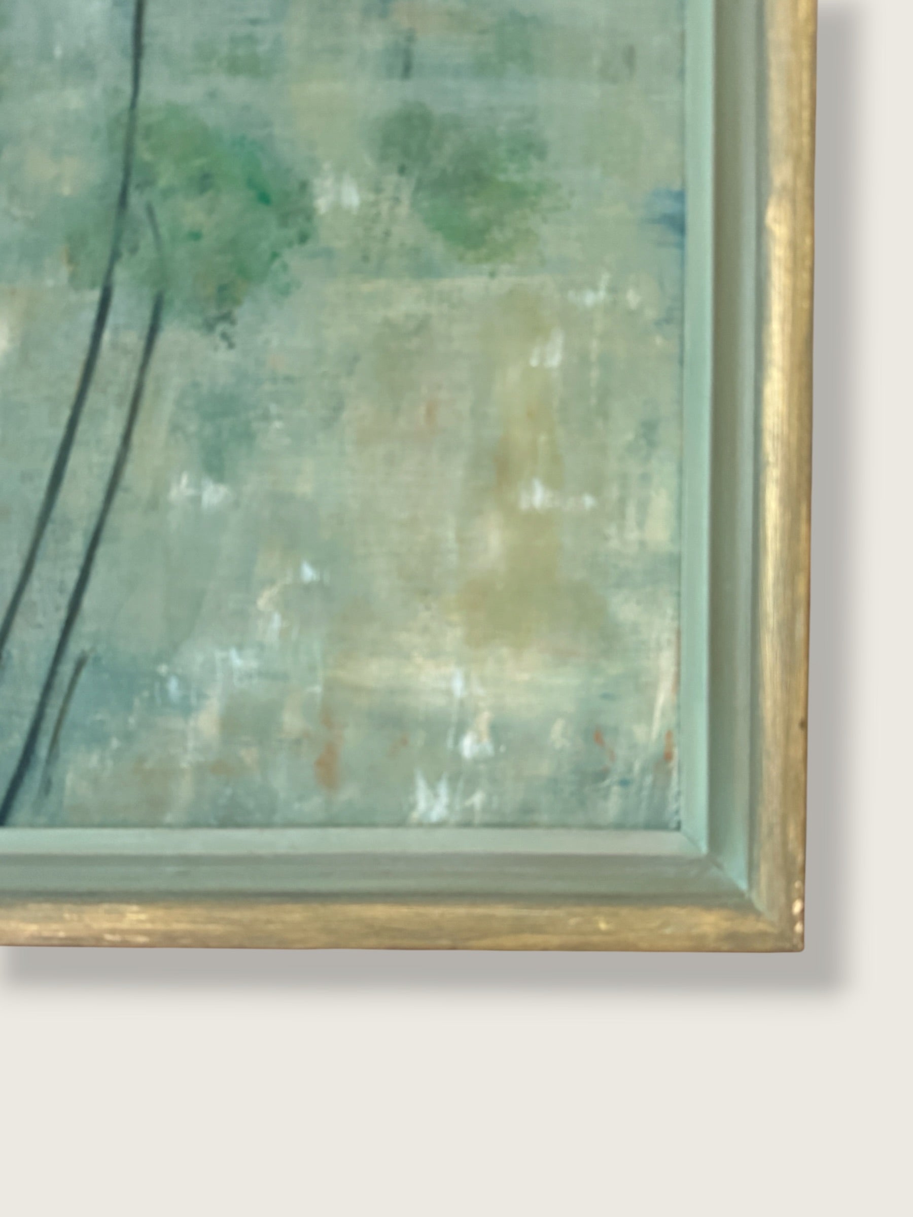 Vintage 1960s Joan Bergevin Mid-Century Modern Impressionist Oil Painting Titled “Evening Retreat” | Vintage MCM Coastal Masterwork Painting