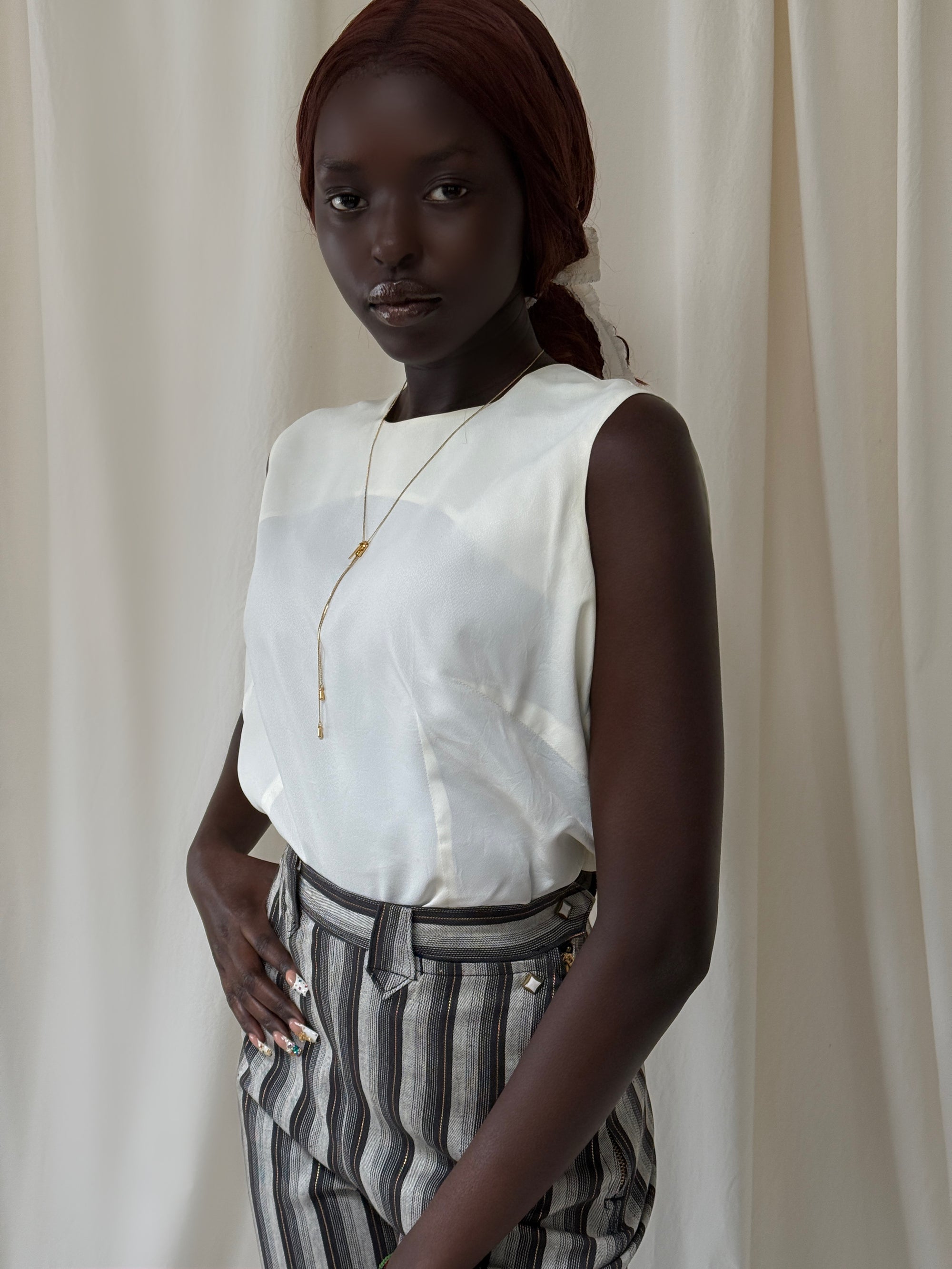 Vintage 1950’s Deadstock Levi’s Western Side Zip Ranch Striped Denim Pants W:24