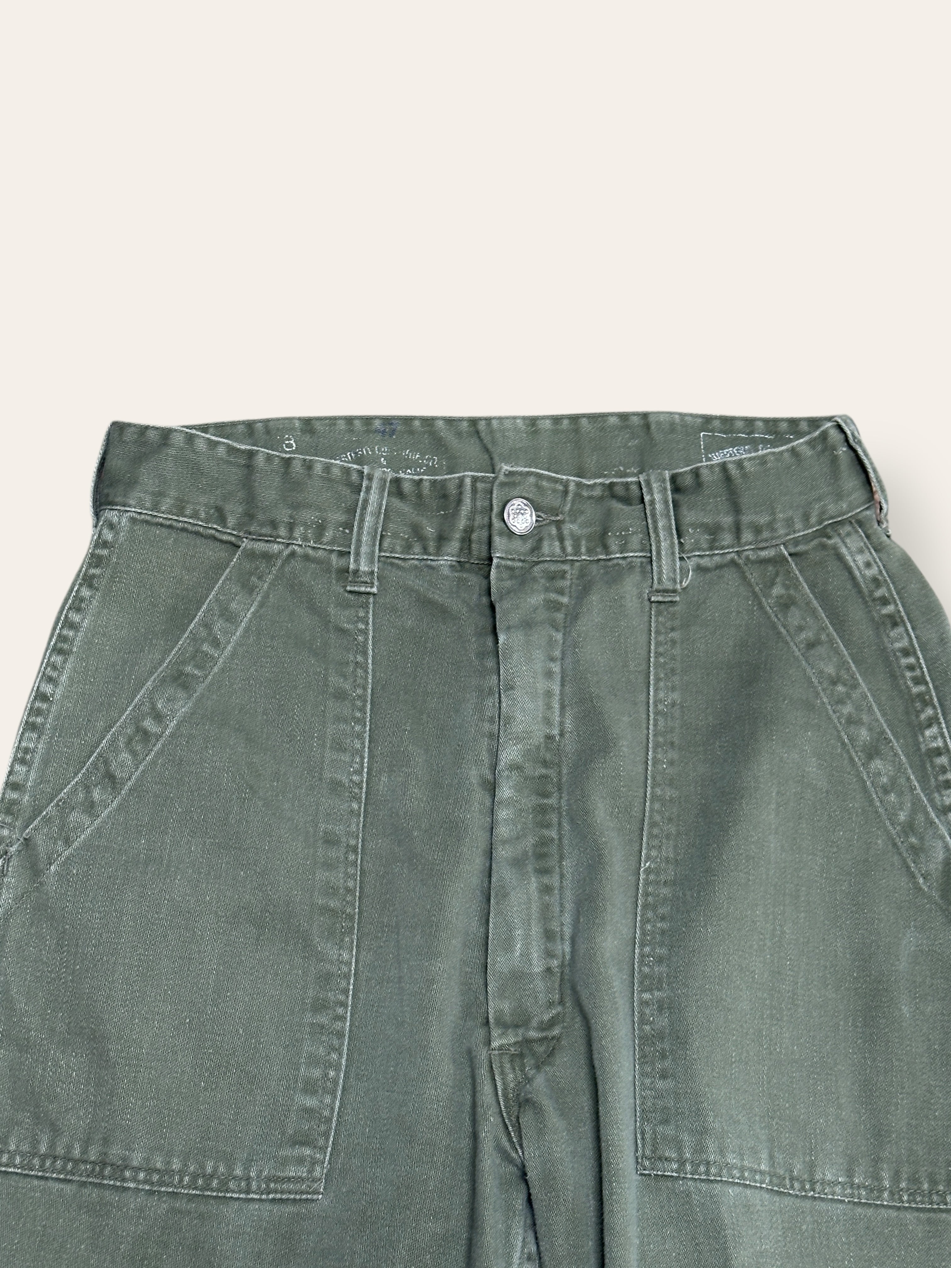 Vintage 1960's 13 Star Button Civilian Baker Pants W:25