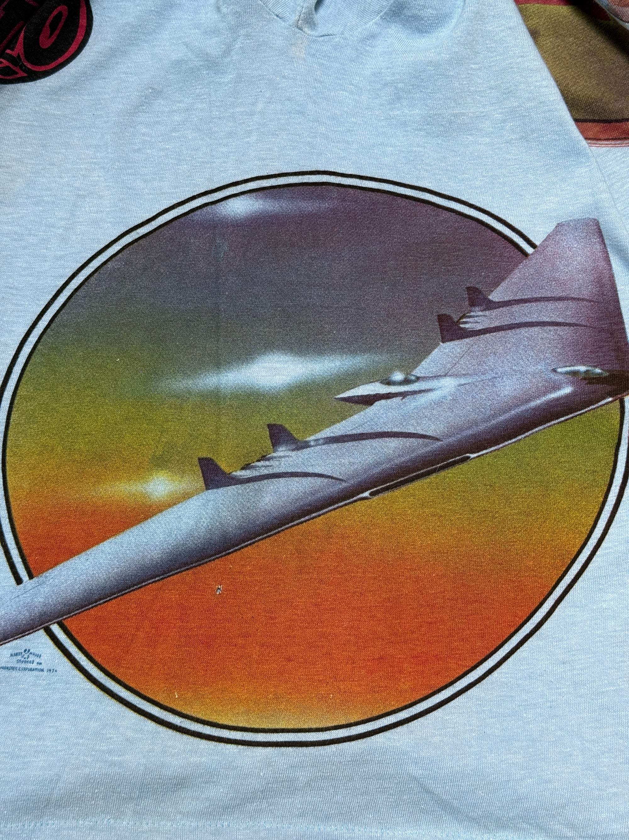 Vintage 1973 Kelley Mouse Studio Test Print T-Shirt | Hot Rod | Grateful Dead Jester and Rose Graphic | Rare 1970s Psychedelic Art T-Shirt