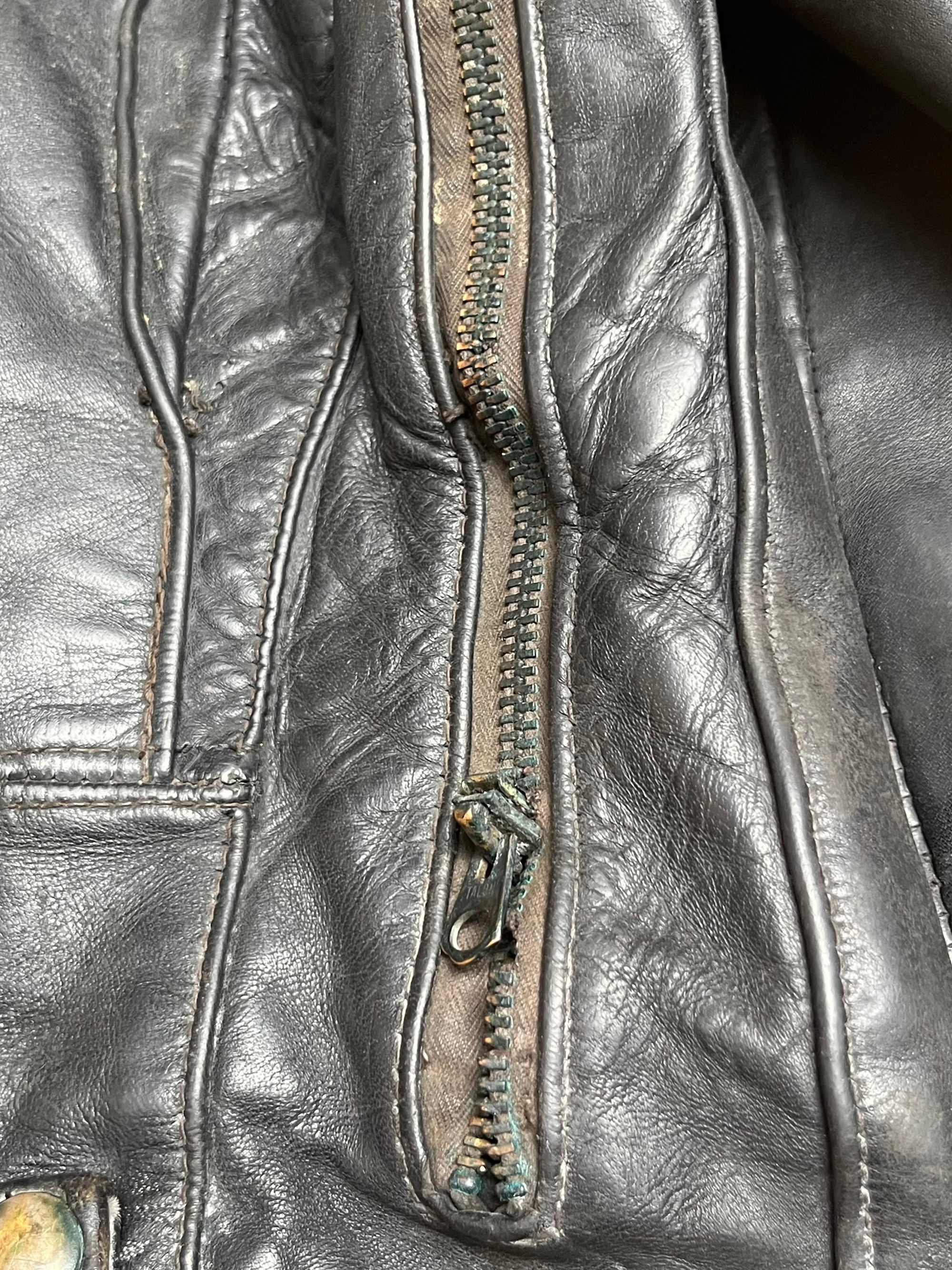 Vintage 1950s Buco J-24 “D Pocket” Horsehide Leather Biker Jacket