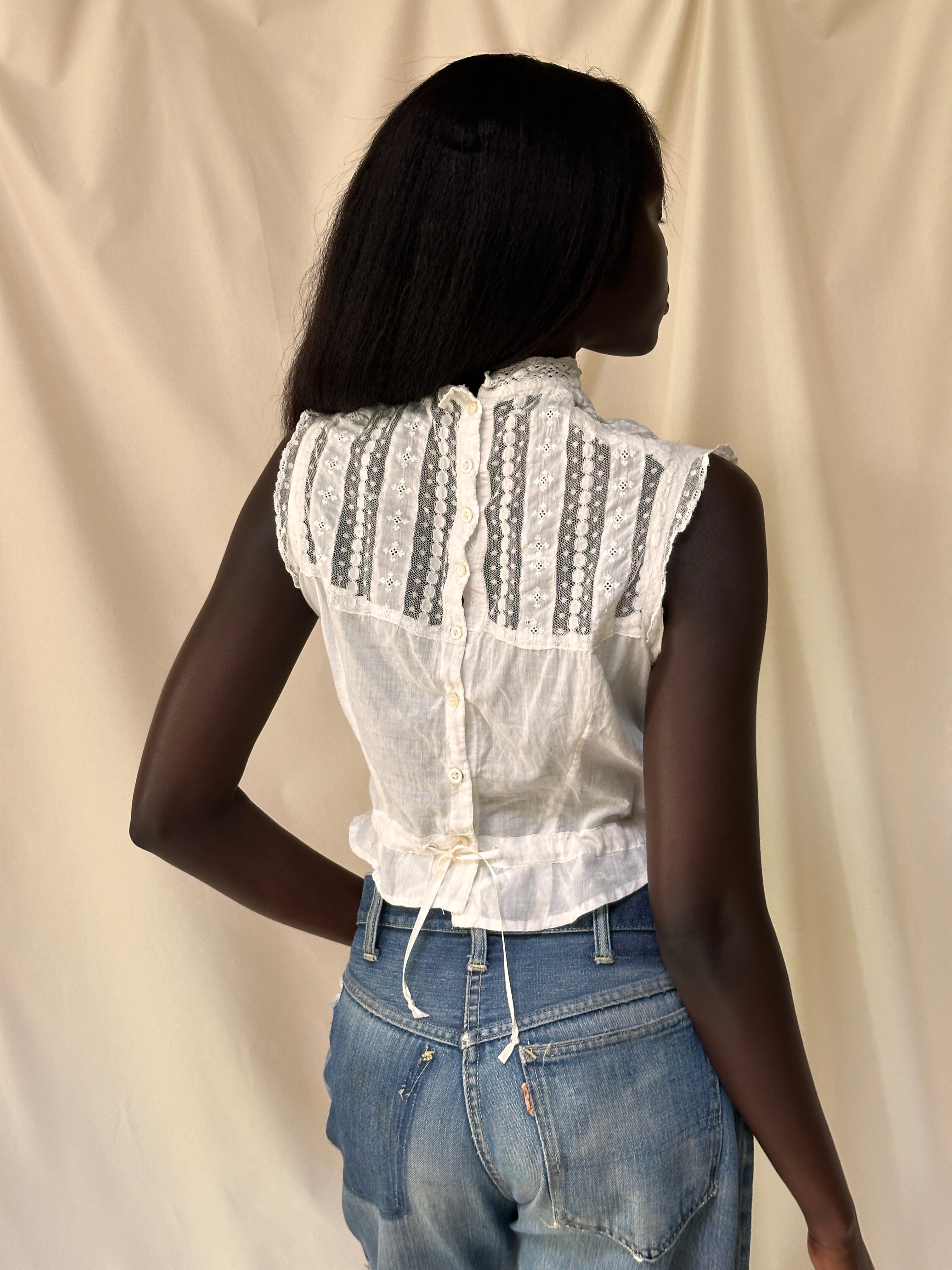 Vintage Edwardian Cotton Lace Top – Afterlife Boutique