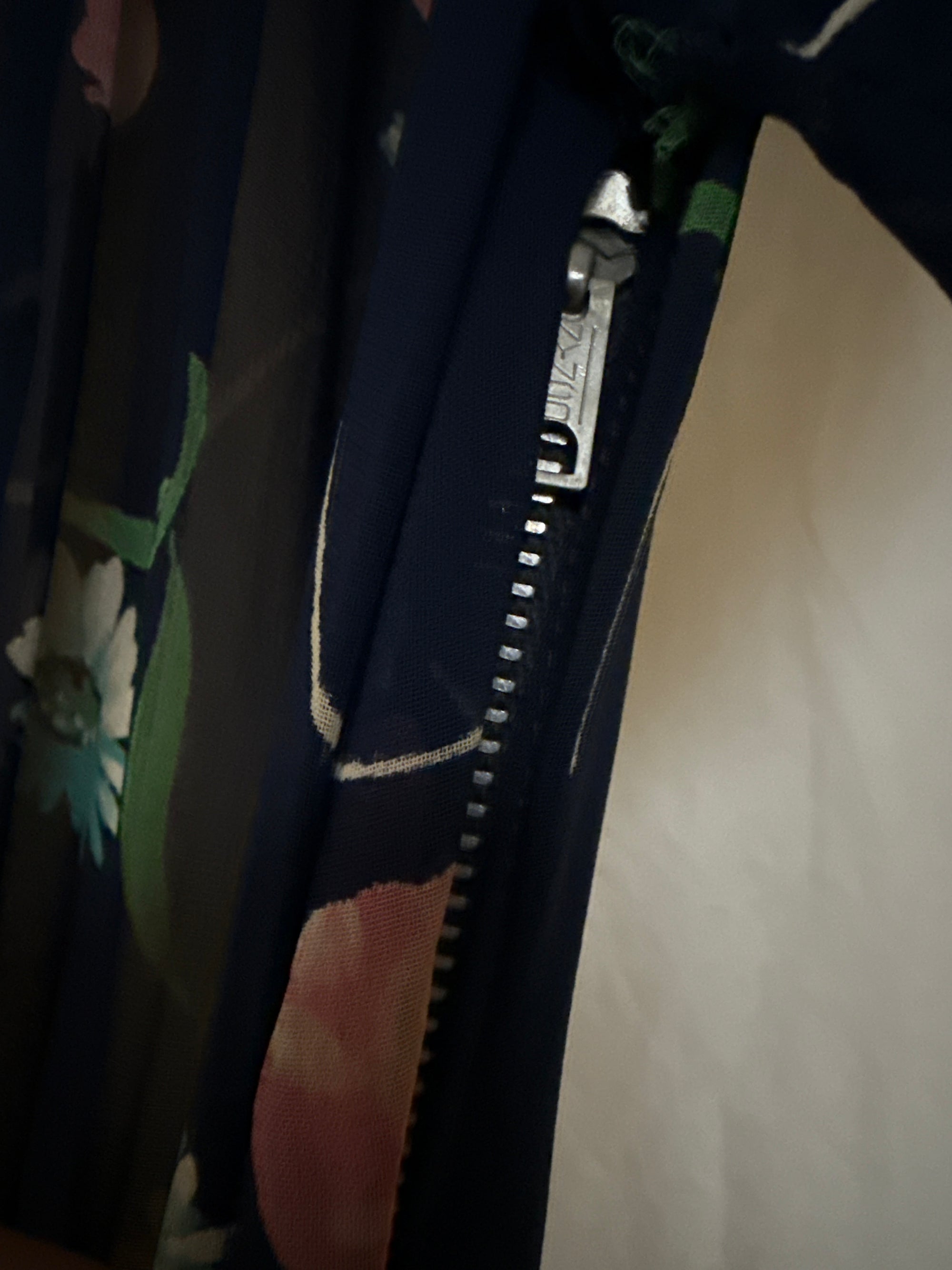 Vintage 1940’s Semi-Sheer Floral Chiffon  Dress