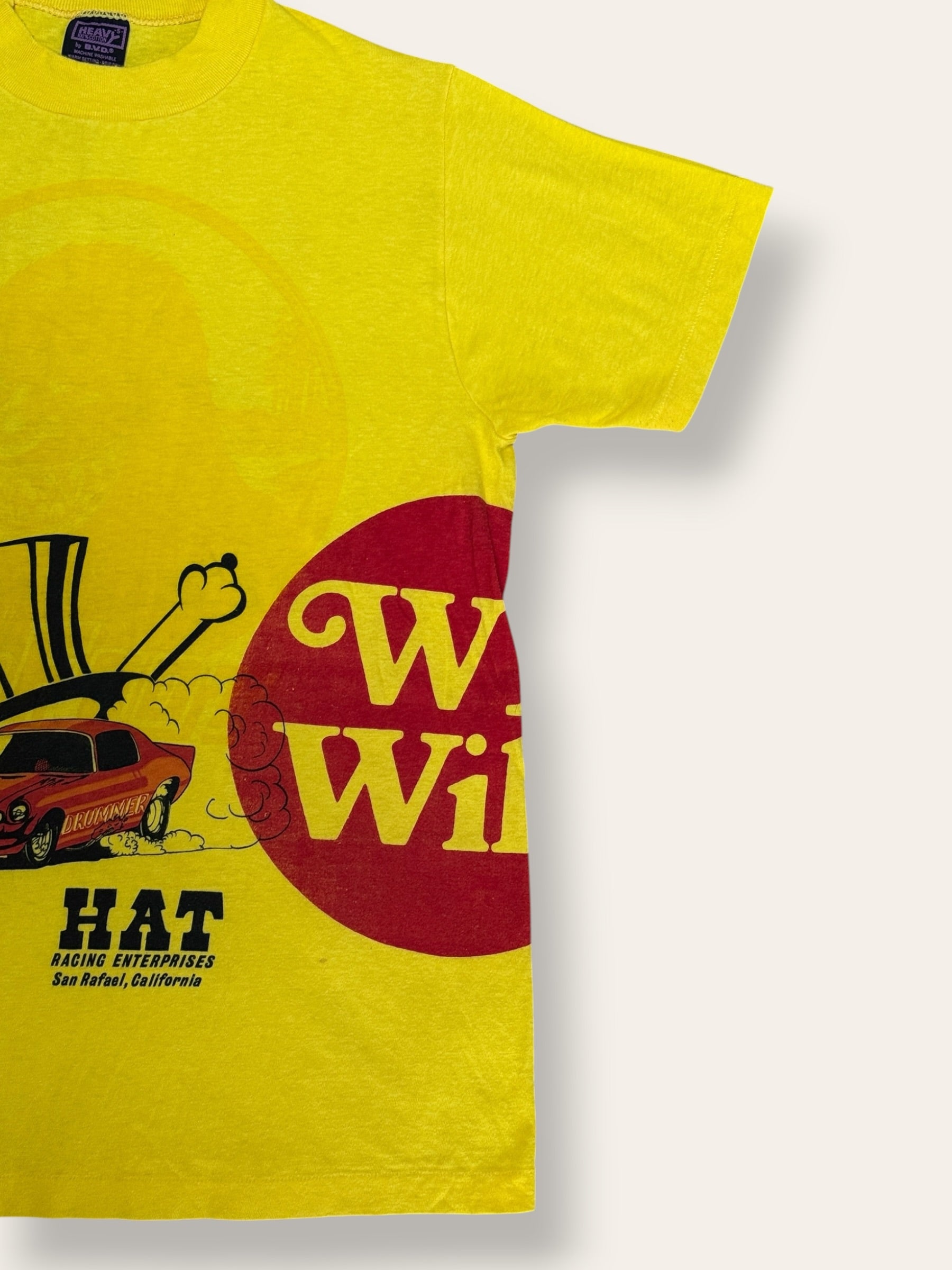 Vintage 1970s Kelley Mouse Studio Test Print T-Shirt | Car Racing | Fred Williamson Graphic | Rare 1970s Psychedelic Art T-Shirt