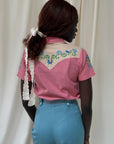 Vintage 1940’s Embroidered Cotton Western Shirt
