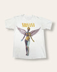 Vintage 1993 Nirvana In Utero Angel T-Shirt | 1990s Original Grunge Band Tee