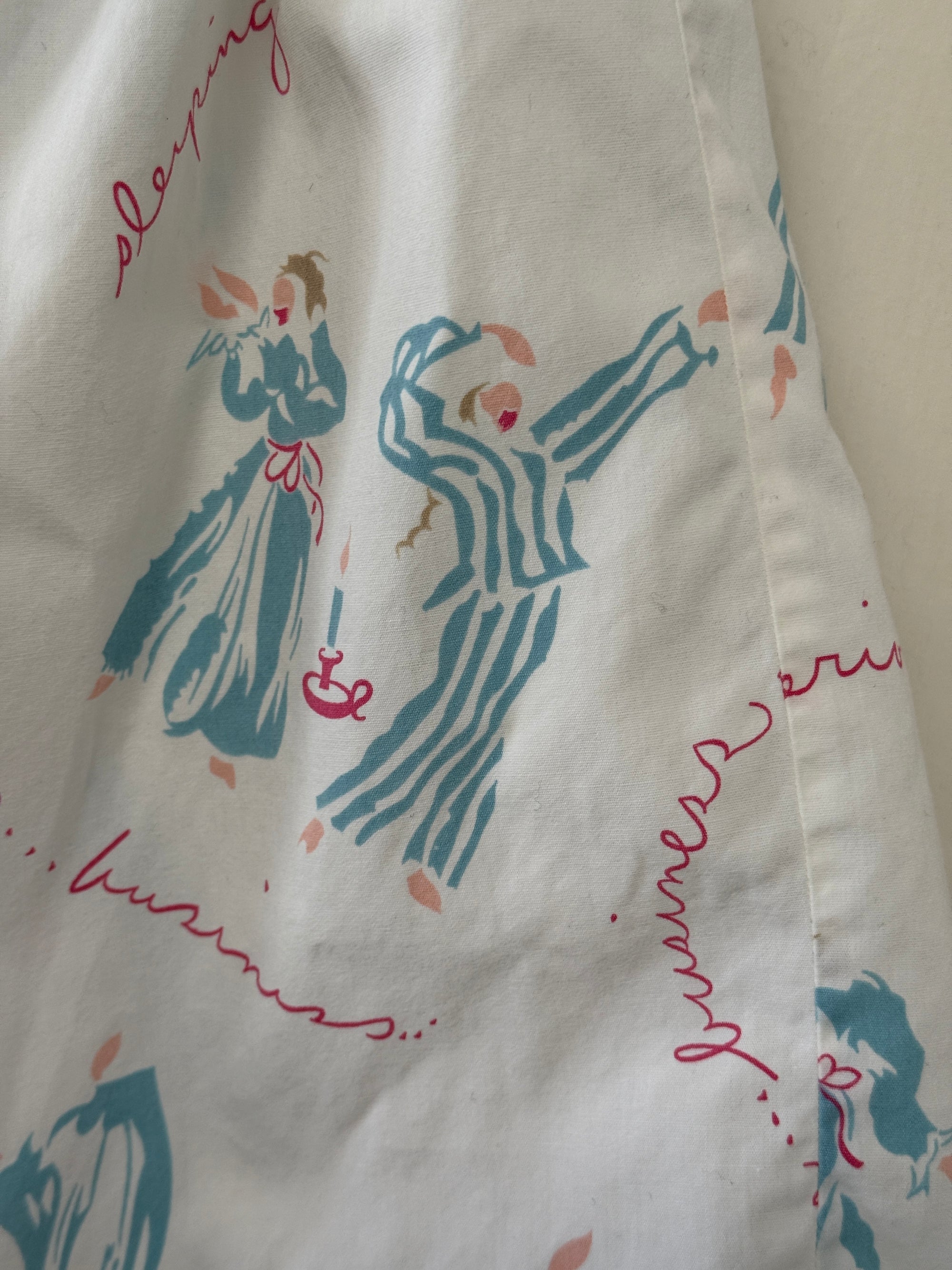 Vintage 1930s Cotton Rare Novelty Print Playsuit | Cutout Romper with Ribbon Detail