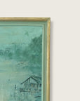 Vintage 1960s Joan Bergevin Mid-Century Modern Impressionist Oil Painting Titled “Evening Retreat” | Vintage MCM Coastal Masterwork Painting