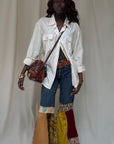 Vintage 1960s Levi’s 501s Big E Hippie Patchwork Denim Jeans | Bell Bottom Folk Art Custom Denim Pants W:26