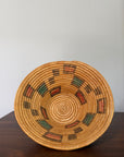 Vintage Jicarilla Apache Coil Handmade Basket | Native American Geometric Basket