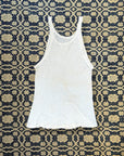 Vintage 1940’s Ribbed Cotton Tank | Heritage Blank Antique White Undershirt